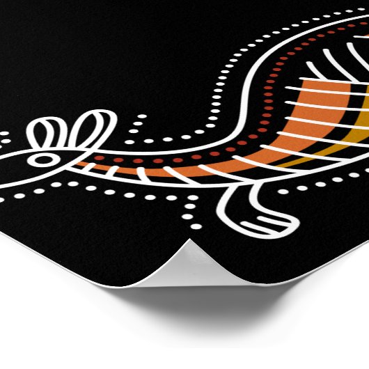 Poster Conception pointillée Kangaroo (Coin)