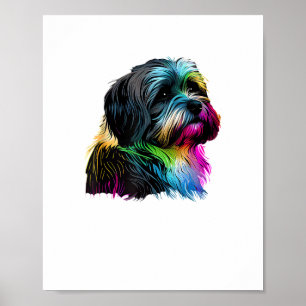 Poster Conception Pop Art de Chien Havanais Amoureux de H
