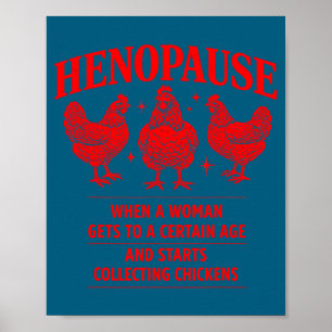 Poster Conception Poule Ménopause Humour Ferme Volailles