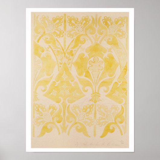 Poster Conception pour brocatelle velours ou soie, 1850 ( (Devant)