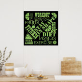 Poster Conception pour encourager un mode de vie sain (Cuisine)