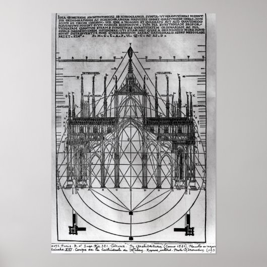 Poster Conception pour la cathédrale de Milan (Devant)