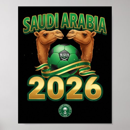 Poster Conception pour l'équipe d'Arabie saoudite de foot (Devant)