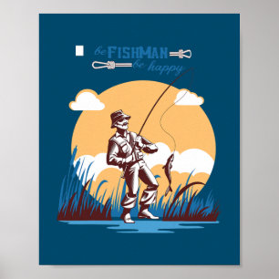 Poster Conception pour les amateurs de pêche BE FISHMAN B