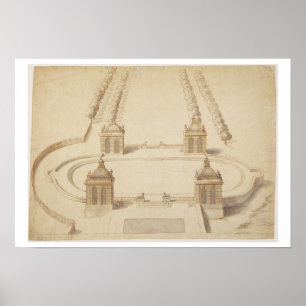 Poster Conception pour un Bowling Green, Hampton Court, c