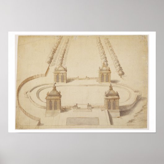 Poster Conception pour un Bowling Green, Hampton Court, c (Devant)