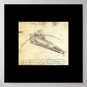 Poster Conception pour une machine de vol par Leonardo da