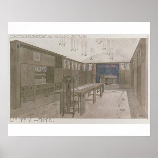 Poster Conception pour une salle à manger, 1901 (litho co (Devant)