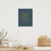 Poster Conception Quantique Gris Ardoise Jaune (Cuisine)