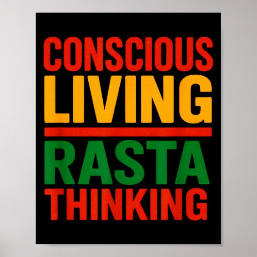 Poster Conception Rasta, Vie Consciente, Citation Motivat (Devant)