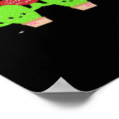 Poster Conception Réfléchie de Coeur de Plante de Cactus (Coin)