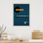 Poster Conception rétro de l'architecture Bauhaus | Poste (Cuisine)