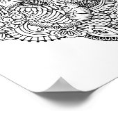 Poster Conception ronde de Doodle 2 (Coin)