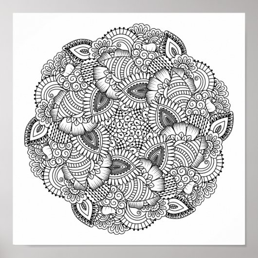 Poster Conception ronde de Doodle 2 (Devant)