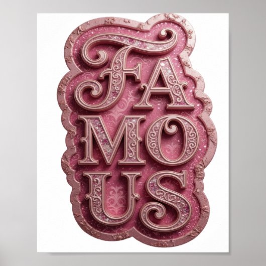 Poster Conception rose FAMOUS (Devant)