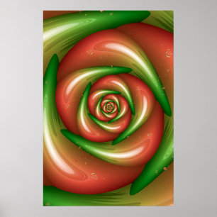 Poster Conception Rose Pêche