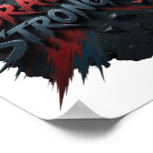 Poster Conception Rouge Chic BRAVER STRONGER (Coin)