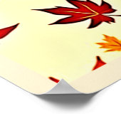 Poster Conception sans couture de feuillage d'automne (Coin)