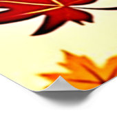 Poster Conception sans couture de feuillage d'automne (Coin)