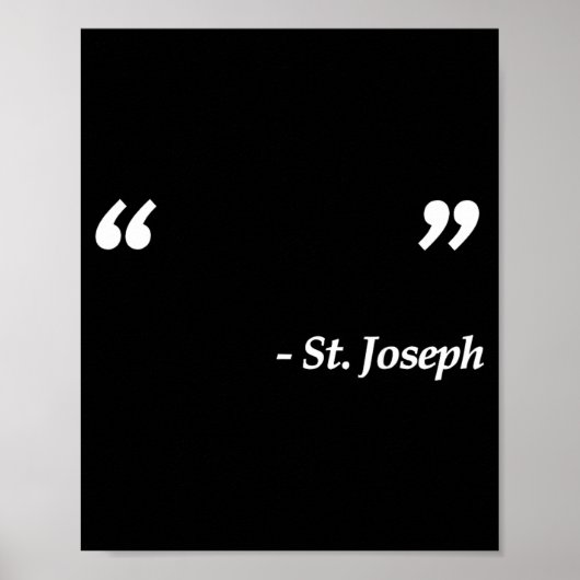 Poster Conception silencieuse de Saint Joseph Citation de (Devant)