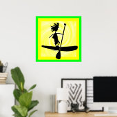 Poster Conception silhouette de la pédale (Bureau à domicile)