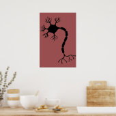Poster Conception simple de neurone noir (Cuisine)
