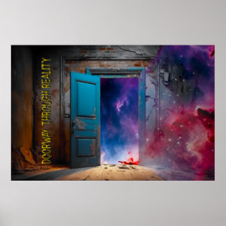 Poster Conception spatiale Abstraite, numérique et limité