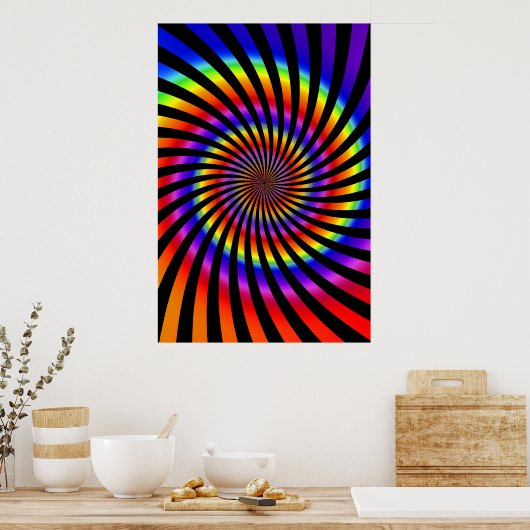 Poster : Conception spirale colorée (Cuisine)