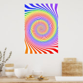 Poster : Conception spirale colorée (Cuisine)