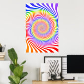 Poster : Conception spirale colorée (Bureau à domicile)