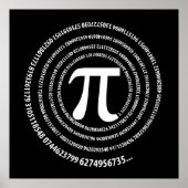 Poster Conception Spirale Numéro Pi (Devant)