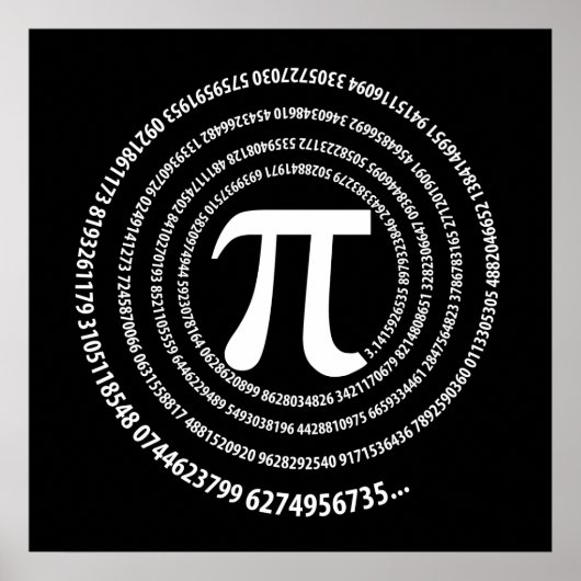 Poster Conception Spirale Numéro Pi (Devant)