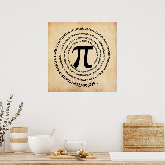 Poster Conception Spirale Numéro Pi (Cuisine)