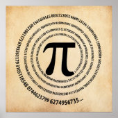 Poster Conception Spirale Numéro Pi (Devant)