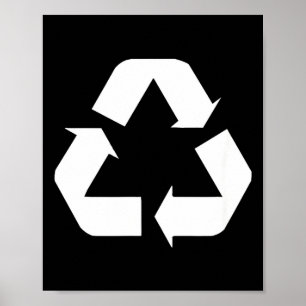 Poster Conception standard de signe de recyclage classiqu