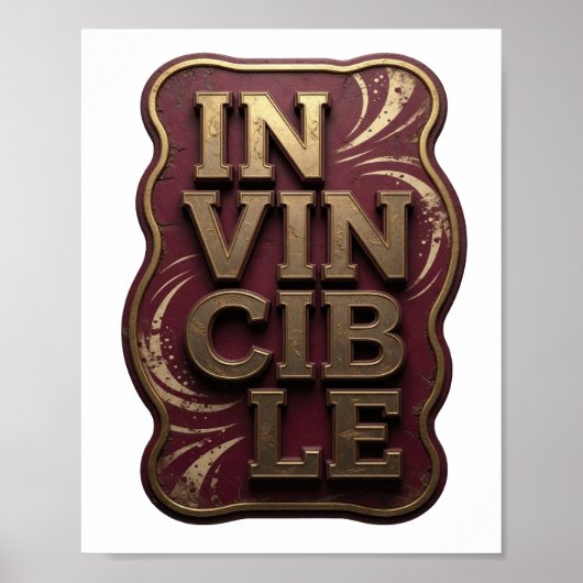 Poster Conception sur mesure de Cool Gold IN VINCIBLE (Devant)