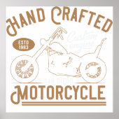 Poster Conception sur mesure de moto artisanale vintage (Devant)