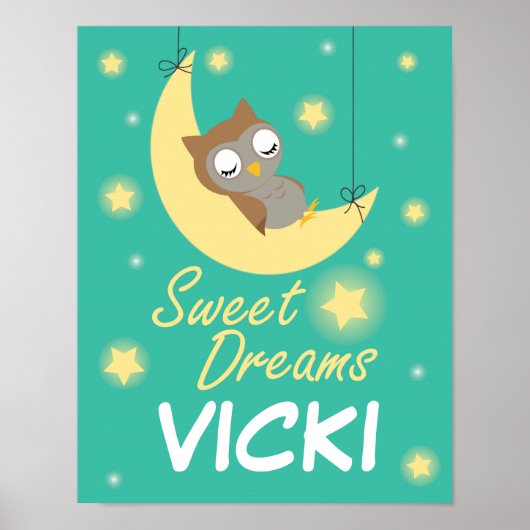 Poster Conception Sweet Dreams pour les enfants. (Devant)
