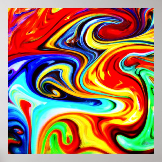 Poster Conception symphonique couleur Abstraite (Devant)