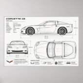 Poster conception technique de Corvette (Devant)