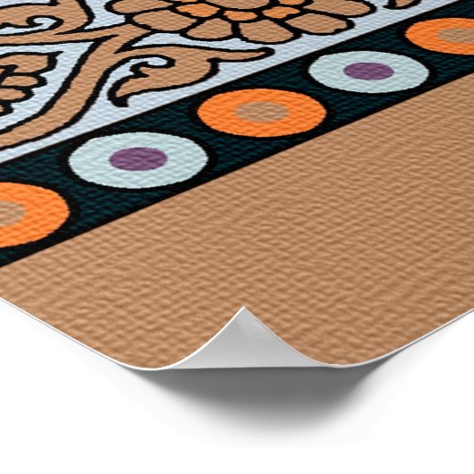 Poster Conception traditionnelle de la frontière moghole, (Coin)