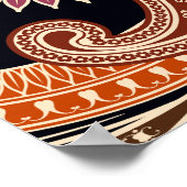 Poster Conception traditionnelle Motif sans couture (Coin)