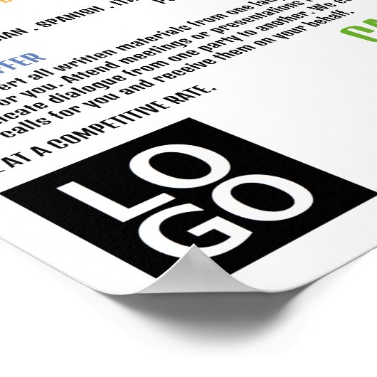 Poster Conception, traducteur et interprète de communicat (Coin)