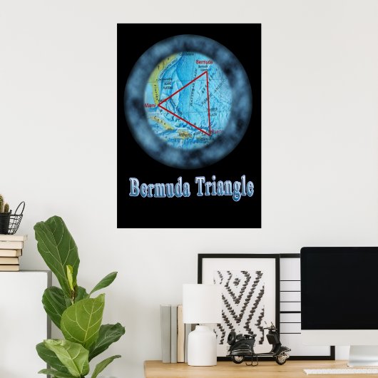 Poster conception triangulaire bermuda (Bureau à domicile)