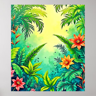 Poster Conception Tropical Jungle Lush Paradise