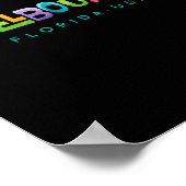 Poster Conception tropicale rétro de Melbourne Floride (Coin)