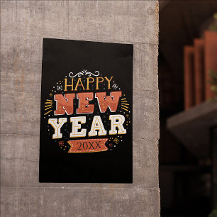 Poster Conception unique pour le Nouvel An personnalisée 
