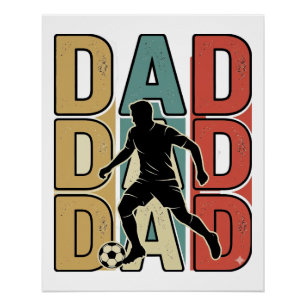Poster Conception vectorielle de gravure vintage de footb