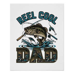 Poster Conception vectorielle vintage de pêche à la basse