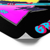 Poster Conception vibrante de ski avec texte grenoble ski (Coin)